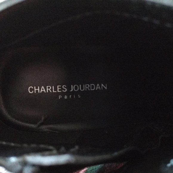 CHARLES JOURDON‎ Paris Cora Women's Size 10 Black Faux Leather Zip Ankle Boots - Picture 10 of 14